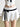 WHITE SKIRT WITH BLACK RIBBON BOW A-LINE SKIRT