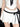 WHITE SKIRT WITH BLACK RIBBON BOW A-LINE SKIRT