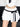 WHITE SKIRT WITH BLACK RIBBON BOW A-LINE SKIRT