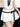 WHITE SKIRT WITH BLACK RIBBON BOW A-LINE SKIRT