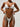 WHITE STRING BIKINI HIGH STRETCH FABRIC TEXTURE