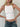 WHITE TANK TOP WITH PINK BOWS - TRENDY CROP SILHOUETTE - Sweetheart Supplies