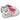WHITE VEGAN LEATHER SNEAKERS WITH PINK STAR ACCENTS