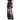 WIDE-LEG BLACK JEANS WITH WHITE LACE-UP DETAILS FOR WOMEN