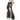 WIDE-LEG BLACK JEANS WITH WHITE LACE-UP DETAILS FOR WOMEN