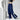 WIDE LEG CARGO PANTS BLUE WITH WHITE STRIPES