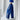 WIDE LEG CARGO PANTS BLUE WITH WHITE STRIPES