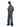 WIDE-LEG DENIM PANTS WITH TREE BRANCH DESIGN MID WAIST PLEATED