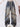 WIDE-LEG JEANS WITH ROPE BELT AND RAW EDGE WASHED DESIGN