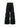 WIDE-LEG PANTS - BLACK TEXTURED PLEATED BAGGY JEANS
