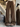 WIDE-LEGGED BROWN TROUSERS WITH BELT - UNIQUE SPLICE DESIGN