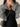 WOMEN'S BLACK DRESS SET WITH GRAY CARDIGAN AND PURSE Y2K CASUAL CROP