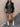 WOMENS TWO-PIECE SET AZURE COLOR BLOCK PATTERN