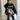 Y2K BLACK RACING JACKET WITH CHAIN AND PLUSH TOY