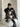 Y2K BLACK RACING JACKET WITH CHAIN AND PLUSH TOY