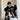 Y2K BLACK RACING JACKET WITH CHAIN AND PLUSH TOY