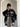 Y2K BLACK RACING JACKET WITH CHAIN AND PLUSH TOY
