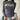 Y2K GRAY LONG-SLEEVED SHIRT WITH WHITE GRAPHIC AND SILVER CROSS NECKLACE