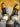 YELLOW AND GRAY SYNTHETIC LEATHER SNEAKERS