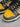 YELLOW AND GRAY SYNTHETIC LEATHER SNEAKERS