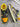 YELLOW AND GRAY SYNTHETIC LEATHER SNEAKERS