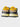 YELLOW AND GRAY SYNTHETIC LEATHER SNEAKERS