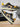 YELLOW AND GRAY SYNTHETIC LEATHER SNEAKERS