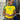 YELLOW BRAZIL T-SHIRT WITH Y2K LETTER PRINT