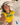 YELLOW CROP TOP WITH GREEN TRIM FOR VINTAGE JUNIOR SPRING SUMMER