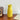 YELLOW FLOWER VASE WITH WHITE DAISIES IN AESTHETIC PASTEL STYLE