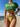 YELLOW GREEN BIKINI SET ELASTANE FABRIC TEXTURE
