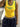 YELLOW TANK TOP BRASIL WITH LETTER EMBROIDERY AND SCOOP NECK
