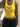 YELLOW TANK TOP BRASIL WITH LETTER EMBROIDERY AND SCOOP NECK