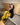 YELLOW WIDE LEG TRACK PANTS WITH BLACK STRIPES - AMERICAN RETRO STYLE