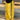 YELLOW WIDE LEG TRACK PANTS WITH BLACK STRIPES - AMERICAN RETRO STYLE