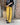 YELLOW WIDE LEG TRACK PANTS WITH BLACK STRIPES - AMERICAN RETRO STYLE