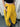 YELLOW WIDE LEG TRACK PANTS WITH BLACK STRIPES - AMERICAN RETRO STYLE