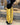 YELLOW WIDE LEG TRACK PANTS WITH BLACK STRIPES - AMERICAN RETRO STYLE