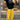 YELLOW WIDE LEG TRACK PANTS WITH BLACK STRIPES - AMERICAN RETRO STYLE