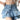 High-Waisted Ruffled Denim Mini Skirt