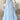Summer Blue Floral A-Line Skirt
