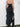 Black asymmetric maxi dress with ruffles