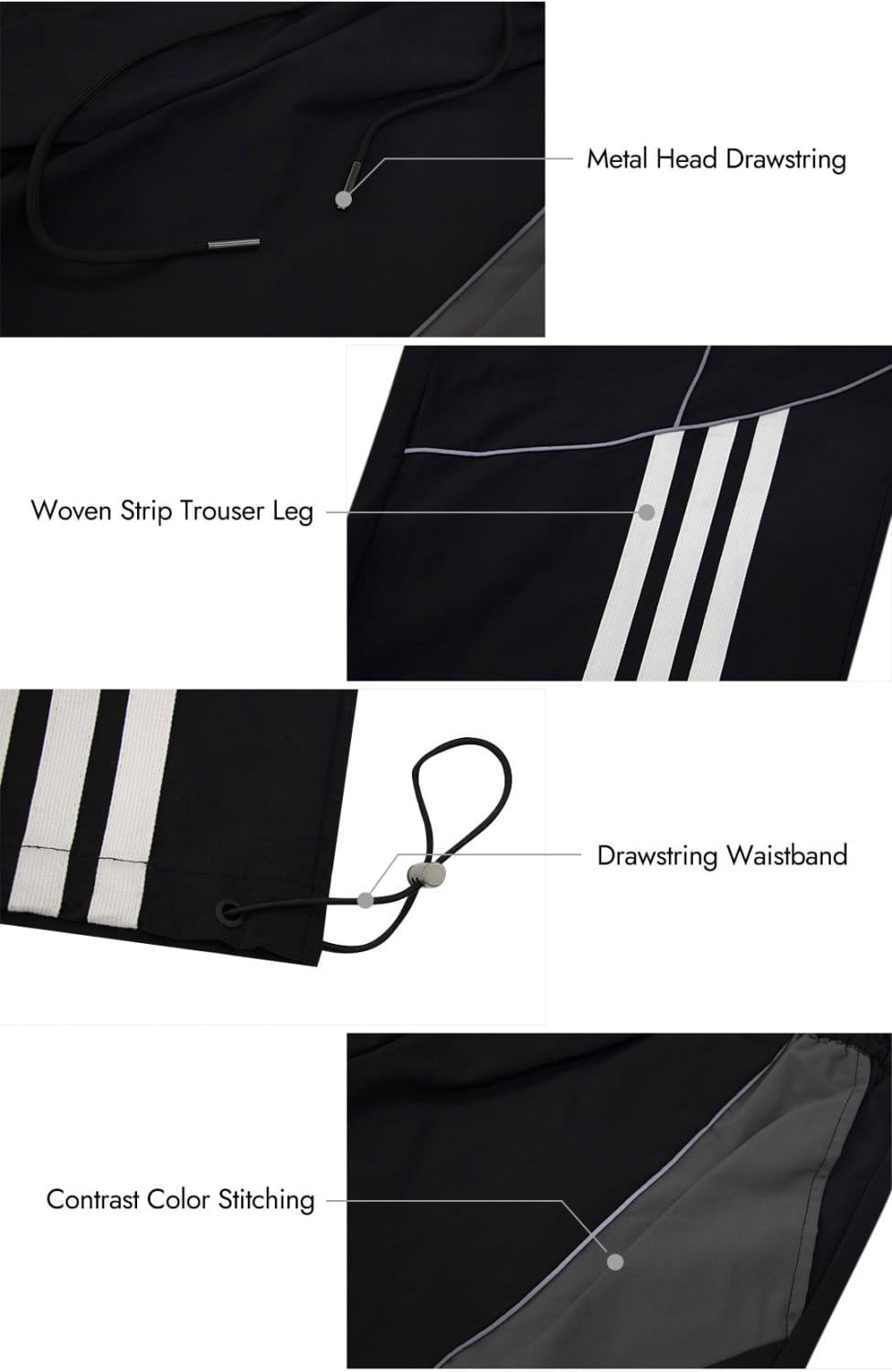 PANTALON LONG À JAMBE DROITE AVEC UN DESIGN ÉPISSÉ POUR L'AUTOMNE ET L'HIVER