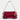 1pc Elegant Red Shoulder Bag with Cherry Pendant