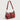 1pc Y2K-Inspired Red & Leopard Print Shoulder Bag