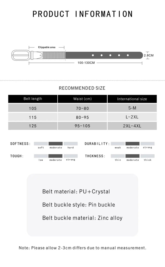 Ceinture cloutée en strass Thesupermade-1797