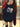 Navy Blue Graphic V-Neck Long Sleeve Sweatshirt