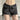 Street Punk Fringe Tie-Dye Denim Shorts