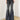 Printed Washed Distressed Flared Jeans