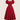 Elegant Red Lace-Up Fit dress